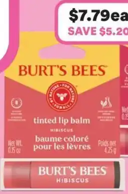 Priceline Burts Bees Hibiscus Naturally Tinted Lip Balm offer