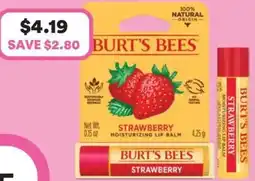 Priceline Burts Bees Strawberry Moisturising Lip Balm offer