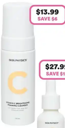 Priceline Skin Physics Vitamin C Brightening Foaming Cleanser offer