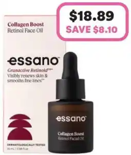 Priceline Essano Collagen Boost Retinol Face Oil offer