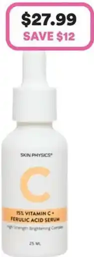 Priceline Skin Physics 15% Vitamin C + Ferulic Acid Serum offer