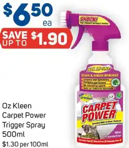 Foodland Oz Kleen Carpet Power Trigger Spray offer