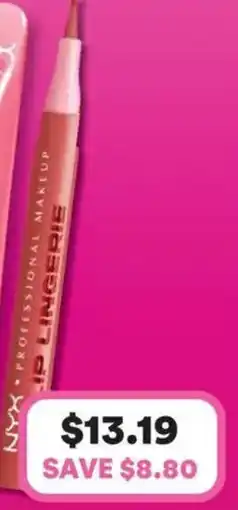 Priceline NYX Professional Makeup Lingerie Liner Lip Stain Naughty Nude offer