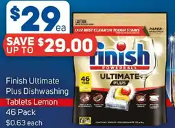 Foodland Finish Ultimate Plus Dishwashing Tablets Lemon offer