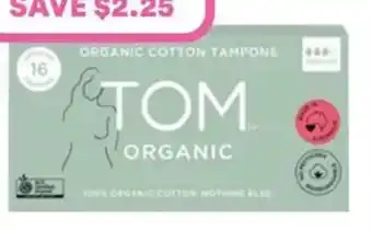 Priceline Tom organic regular tampons offer