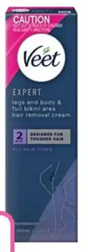 Priceline Veet expert legs and body & full bikini hair removal cream offer