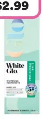 Priceline White Glo Professional White Whitening Toothpaste offer