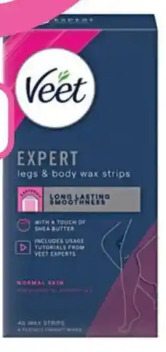 Priceline Veet Expert Legs & Body Wax Strips for Normal Skin offer