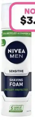 Priceline Nivea men sensitive shaving foam offer