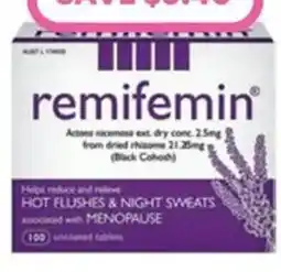 Priceline Remifemin Natural Plant Extract Menopause Relief offer