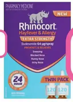 Priceline Rhinocort hayfever & allergy extra strength non-drowsy twin pack offer