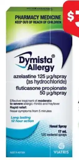 Priceline Dymista allergy nasal spray offer