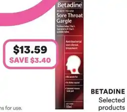 Priceline Betadine Ready to Use Sore Throat Gargle offer