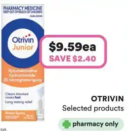 Priceline Otrivin Nasal Spray Junior offer