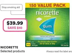 Priceline NICORETTE® Nicotine Gum Icy Mint Extra Strength offer