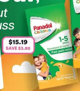 Priceline Panadol Children 1-5 Years Tutti Fruitt Flavour offer