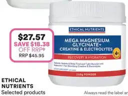 Priceline Ethical Nutrients Mega Magnesium Glycinate+ Creatine & Electrolytes Berry offer