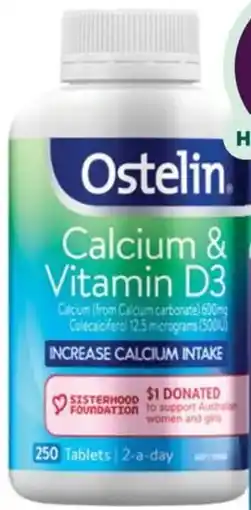 Priceline Ostelin Calcium & Vitamin D3 offer