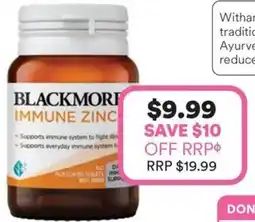 Priceline Blackmori immune zinc offer