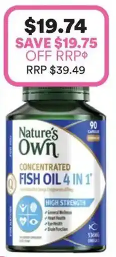 Priceline Nature's own concentrated fish oil 4 in 1 offer