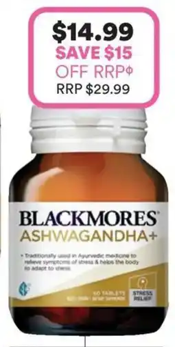 Priceline Blackmores ashwagandha+ offer