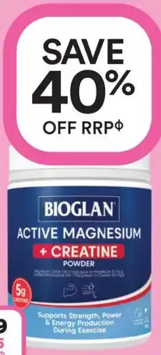 Priceline Bioglan active magnesium + creatine offer