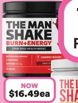 Priceline The man shake burn+energy offer