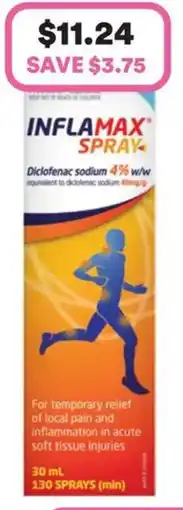 Priceline Inflamax spray offer