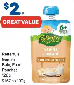 Foodland Rafferty's Garden Baby Food Pouches offer
