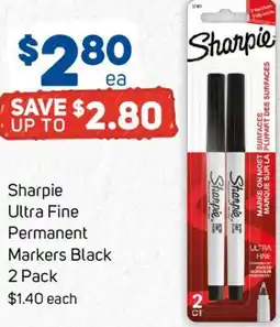Foodland Sharpie Ultra Fine Permanent Markers Black offer
