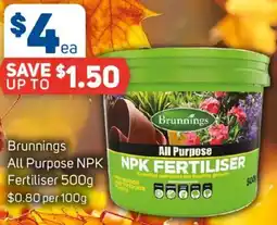 Foodland Brunnings all purpose npk fertiliser offer