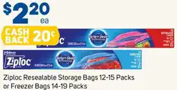 Foodland Ziploc Resealable Storage Bags or Freezer Bags offer