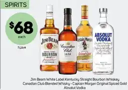 Foodland Jim Beam White Label Kentucky Straight Bourbon Whiskey Canadian Club Blended Whisky offer