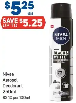 Foodland Nivea Aerosol Deodorant offer