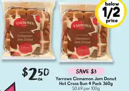 Drakes Yarrows Cinnamon Jam Donut Hot Cross Bun offer