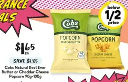 Drakes Cobs Natural Best Ever Butter or Cheddar Cheese Popcorn offer