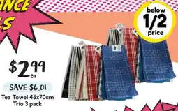 Drakes Tea Towel 46x70cm Trio offer