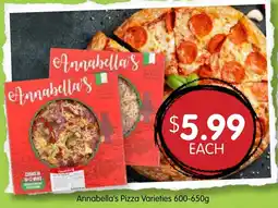 Spudshed Annabella's Pizza Varieties offer