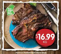 Spudshed Premium Parkfield Beef Y-Bone Steak offer