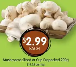 Spudshed Mushrooms Sliced or Cup Prepacked offer