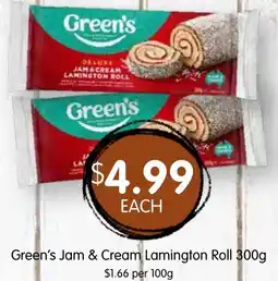 Spudshed Green's Jam & Cream Lamington Roll offer