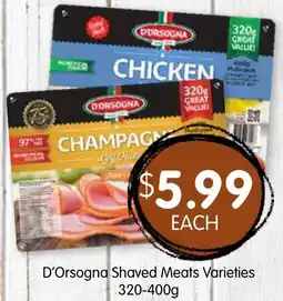 Spudshed D'Orsogna Shaved Meats offer