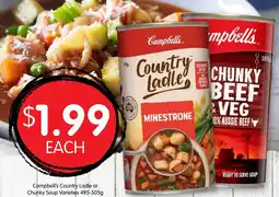 Spudshed Campbell's Country Ladle or Chunky Soup offer