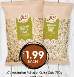 Spudshed JC's Australian Rolled or Quick Oats offer