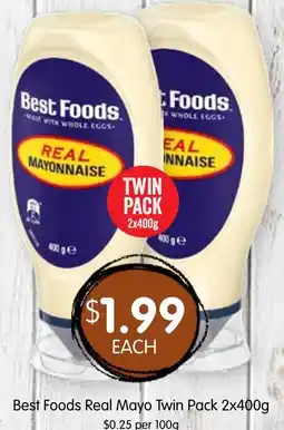 Spudshed Best Foods Real Mayo Twin Pack offer