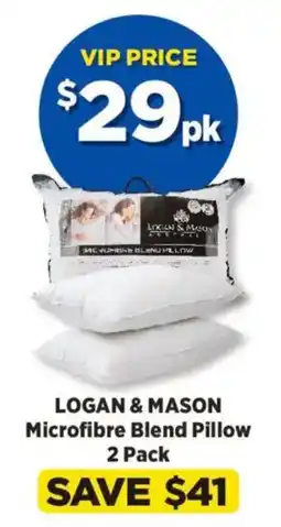 Spotlight Logan & mason microfibre blend pillow offer