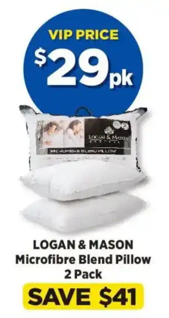 Spotlight Logan & mason microfibre blend pillow offer