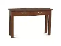 LivingStyles Malacca Mahogany Timber 2 Drawer Sofa Table, 120cm, Mahogany offer