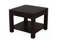 LivingStyles Amsterdam Solid Mahogany Timber Side Table, Chocolate offer