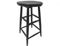 LivingStyles Fred Solid Timber Scoop Seat Counter Stool, Chocolate offer